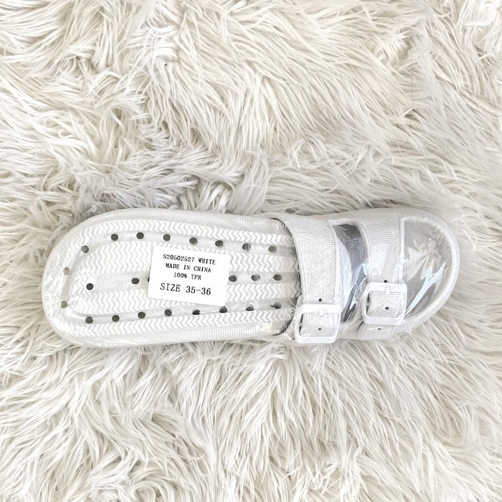 104- Foam Double Buckle Strap Slip On Shoes